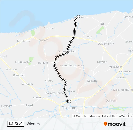 7251 Bus Line Map