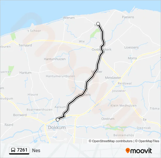 7261 Bus Line Map