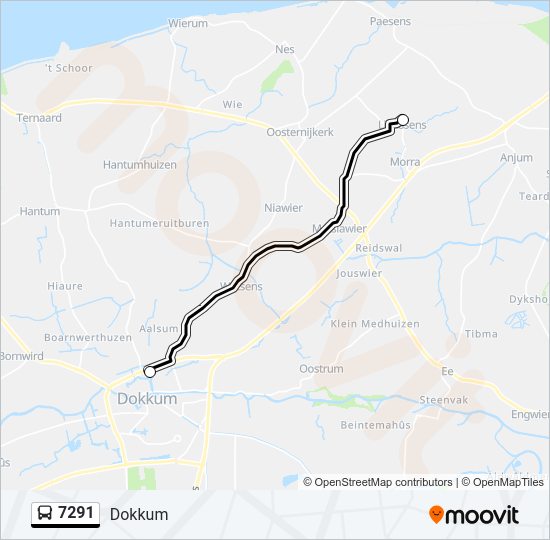 7291 Bus Line Map