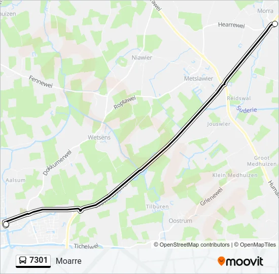 7301 Bus Line Map