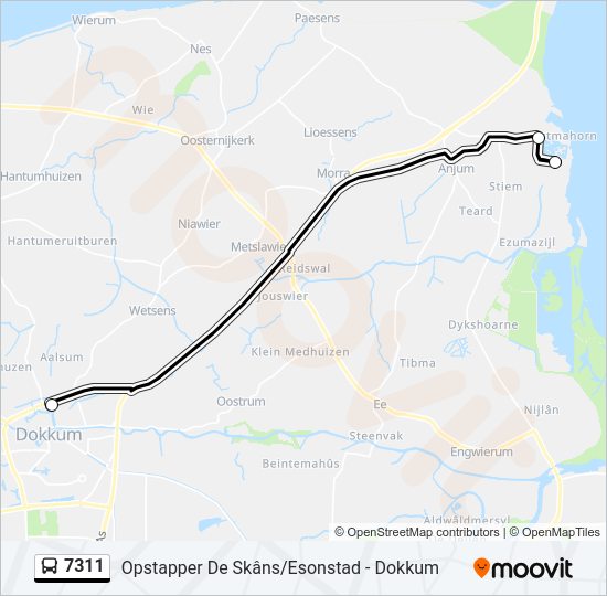 7311 Bus Line Map