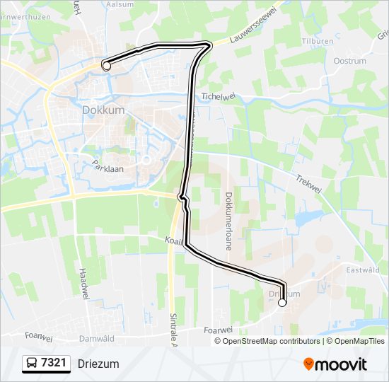 7321 Bus Line Map