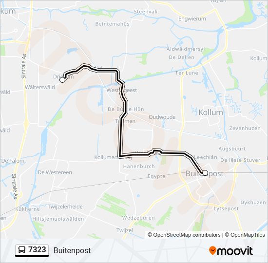 7323 Bus Line Map