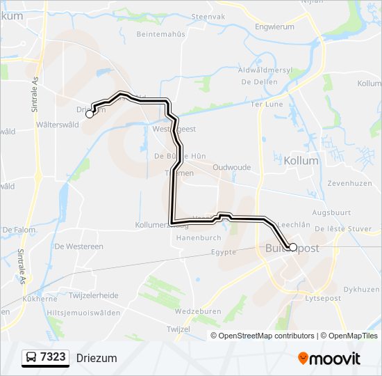 7323 Bus Line Map