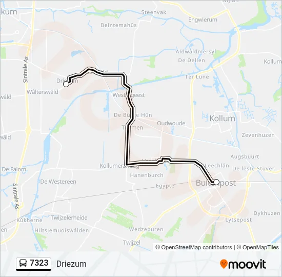 7323 Bus Line Map