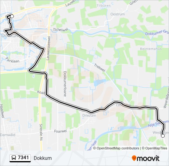 7341 Bus Line Map