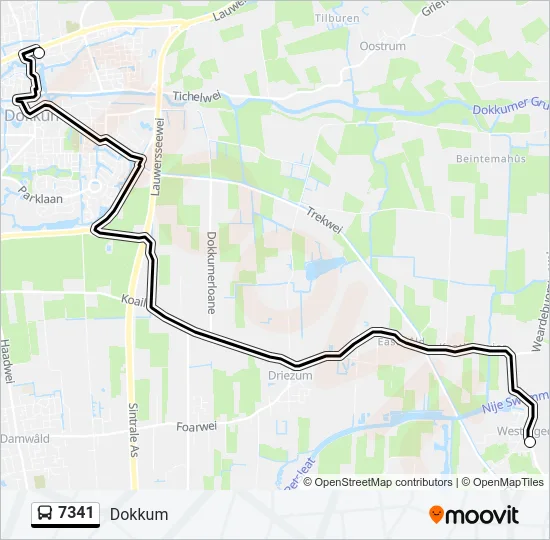7341 Bus Line Map