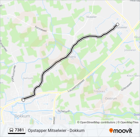 7381 Bus Line Map