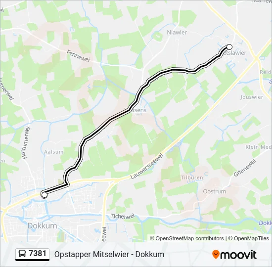 7381 Bus Line Map