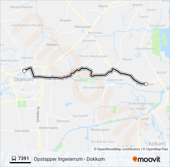 7391 Bus Line Map