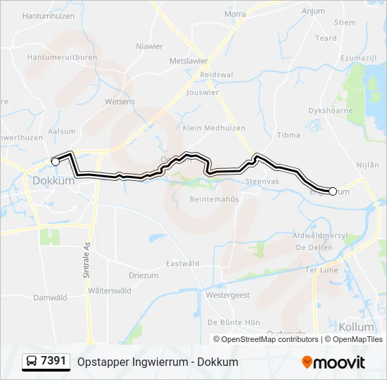 7391 Bus Line Map