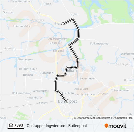 7393 Bus Line Map