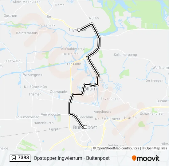 7393 Bus Line Map