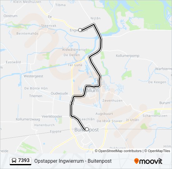 7393 Bus Line Map