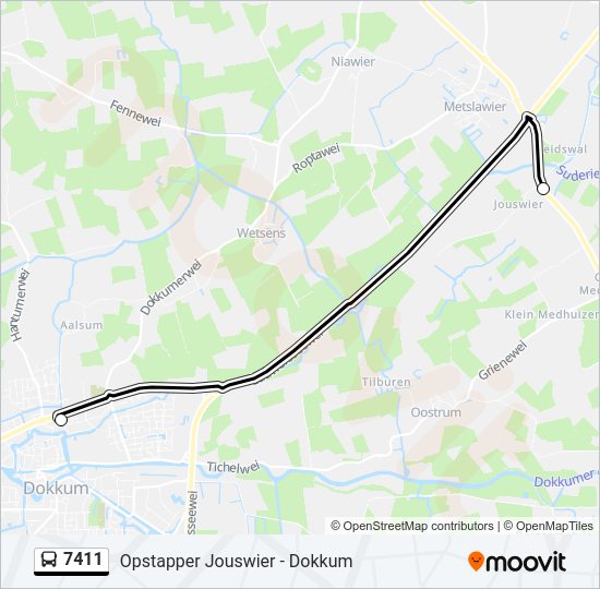7411 Bus Line Map