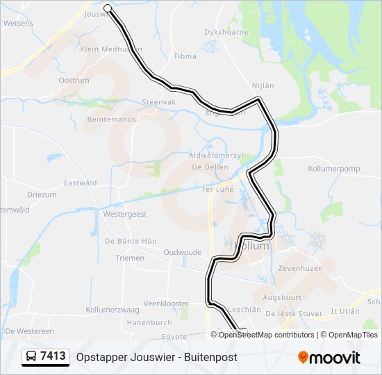 7413 Bus Line Map