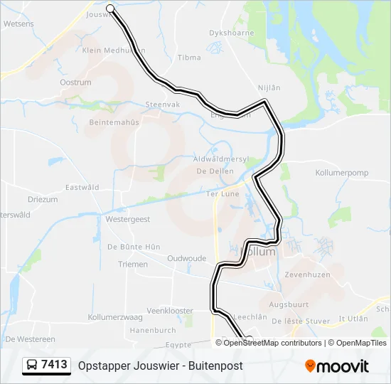 7413 Bus Line Map