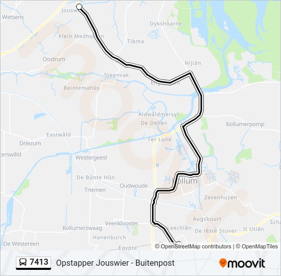 7413 Bus Line Map