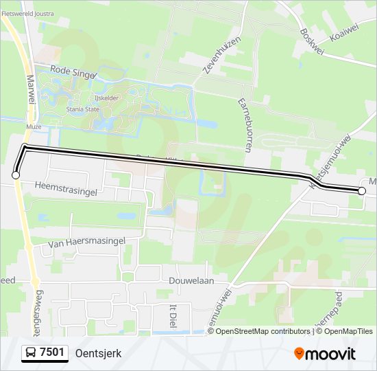 7501 Bus Line Map
