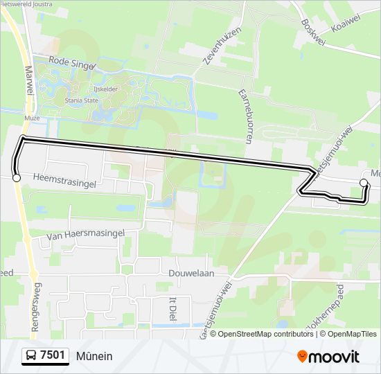 7501 Bus Line Map