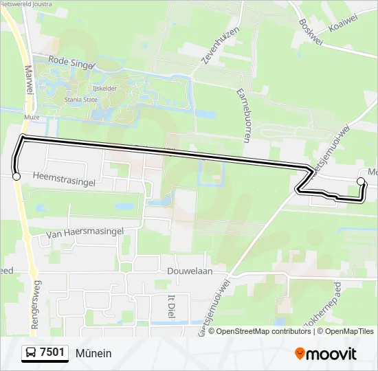 7501 Bus Line Map