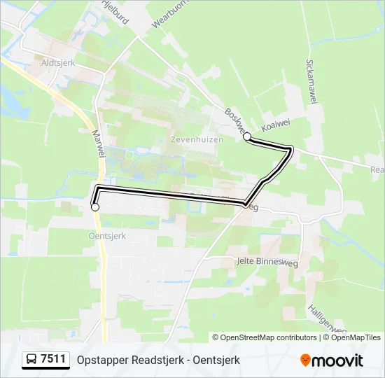 7511 Bus Line Map