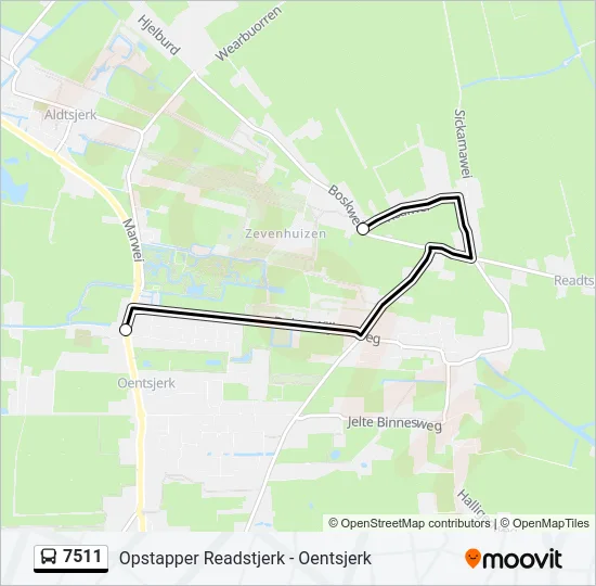 7511 Bus Line Map