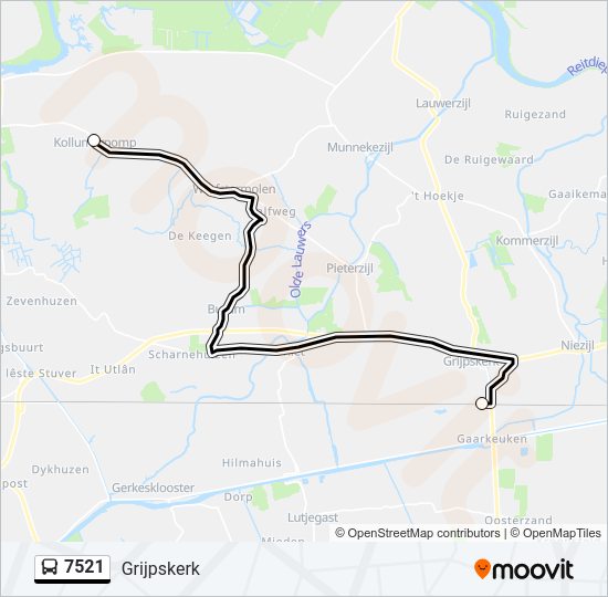 7521 Route: Fahrpläne, Haltestellen & Karten - Grijpskerk (Aktualisiert)
