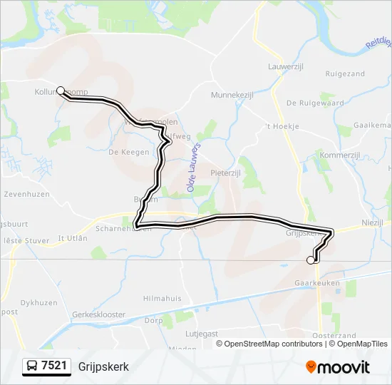 7521 Bus Line Map