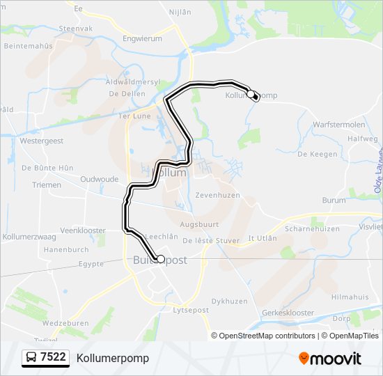 7522 Bus Line Map
