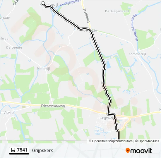 7541 Bus Line Map