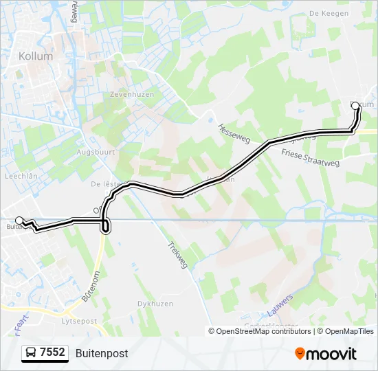 7552 Bus Line Map