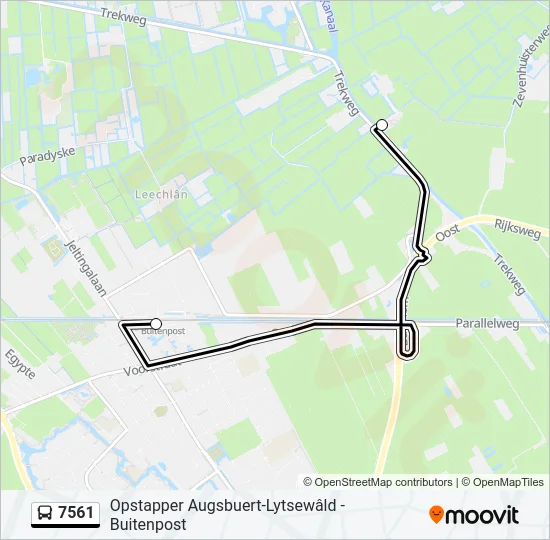 7561 Bus Line Map