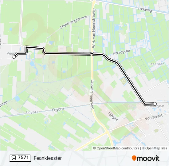 7571 Bus Line Map
