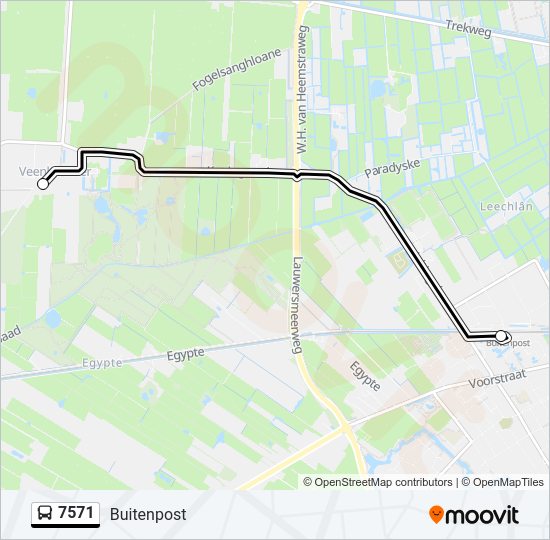 7571 Bus Line Map