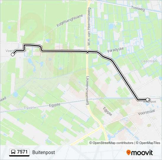 7571 Bus Line Map