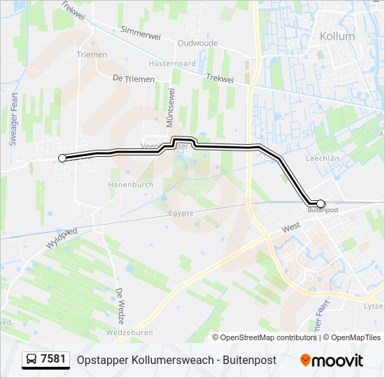 7581 Bus Line Map