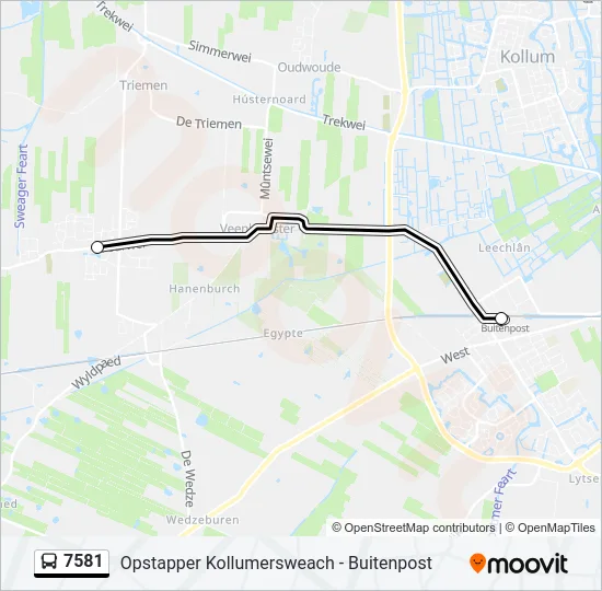 7581 Bus Line Map