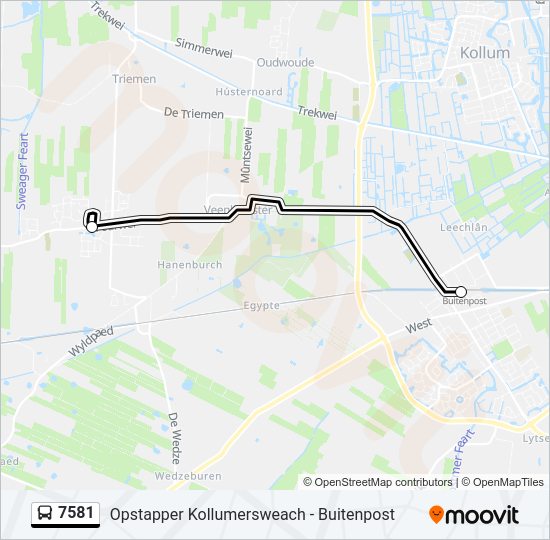 7581 Bus Line Map
