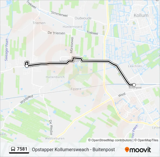 7581 Bus Line Map