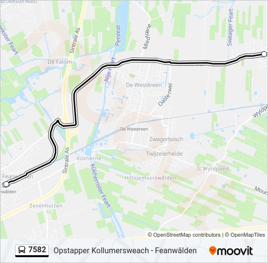 7582 Bus Line Map