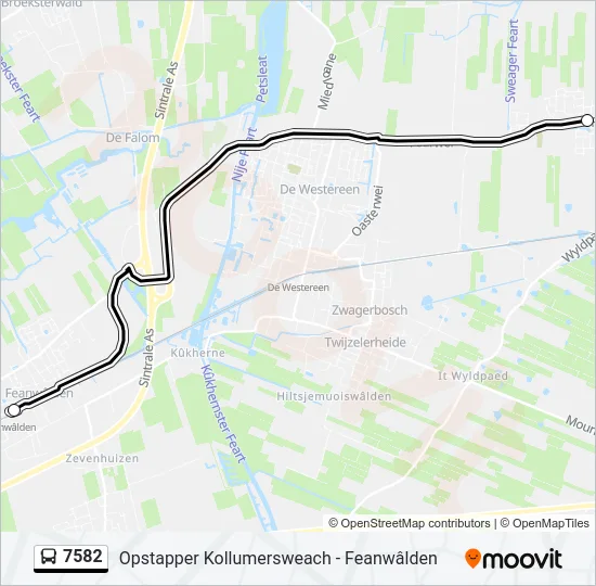 7582 Bus Line Map