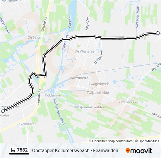 7582 Bus Line Map
