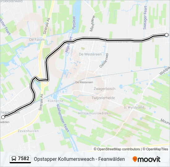 7582 Bus Line Map