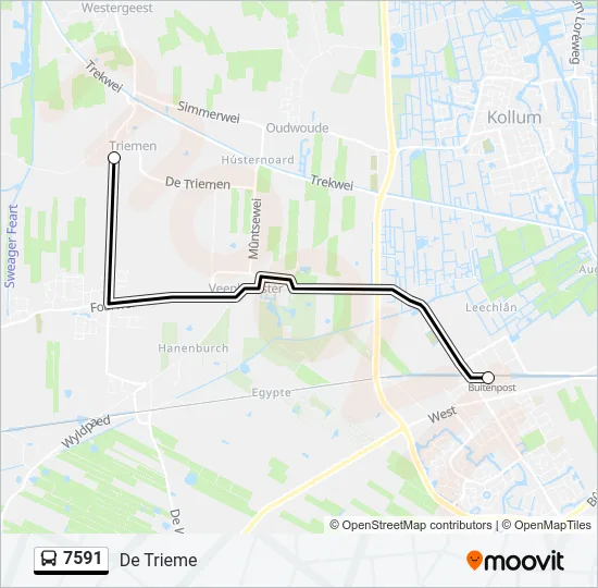 7591 Bus Line Map