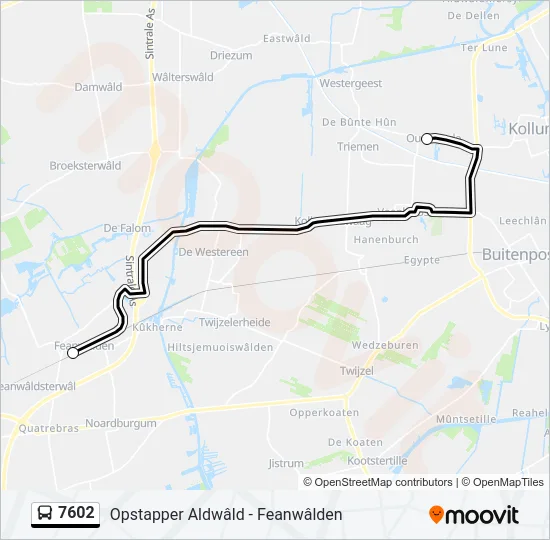 7602 Bus Line Map