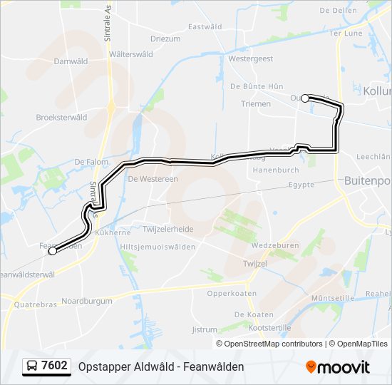 7602 Bus Line Map