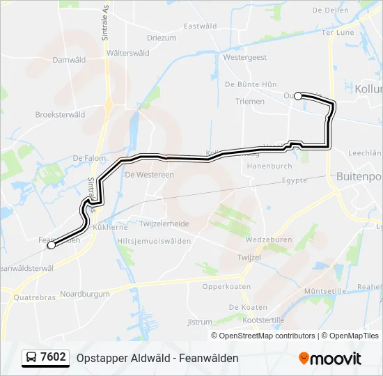 7602 Bus Line Map