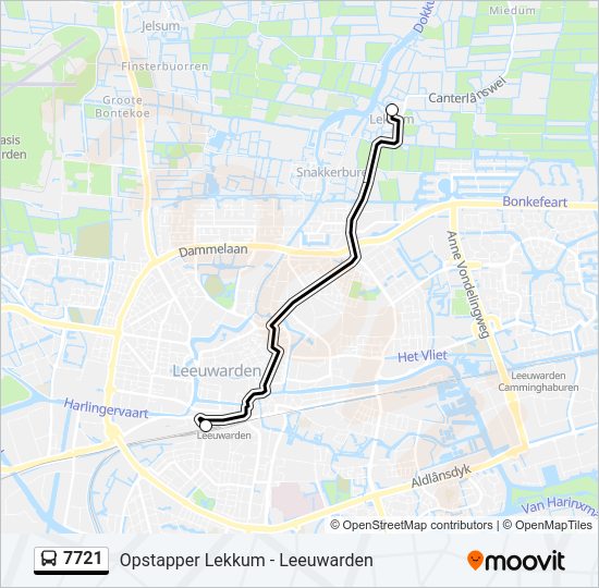 7721 Bus Line Map