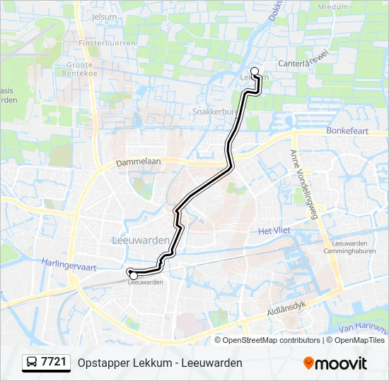 7721 Bus Line Map